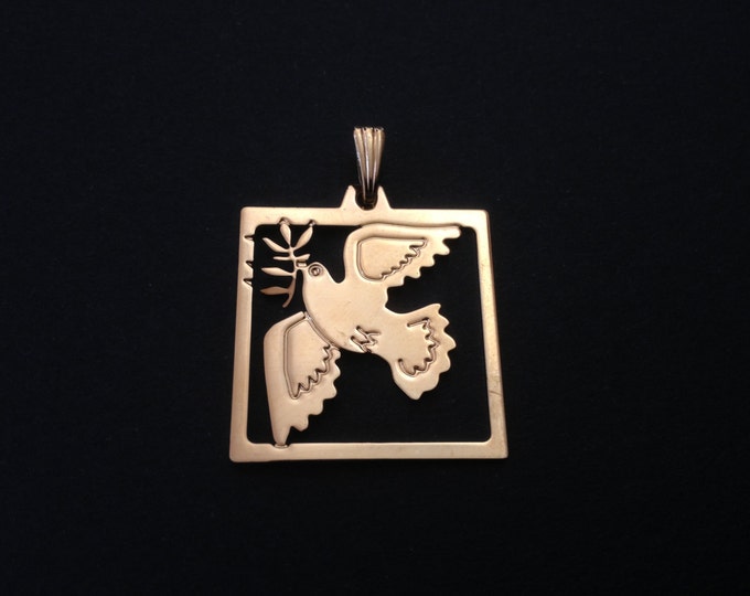 Necklace pendant Dove of peace