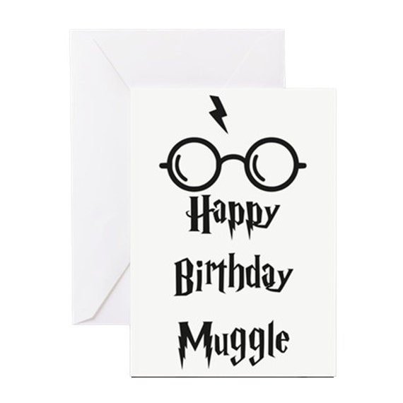 Harry Potter Happy Birthday Muggle Greeting by DurhamCardCompany