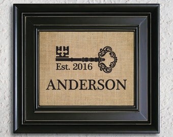 new home house warming gift with key sign personalized housewarming gift new home burlap - Personalized Home Decor new home house warming gift with key sign personalized housewarming gift new home burlap - Personalized Home Decor