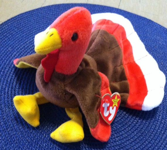 Ty Beanie Baby Gobbles the Turkey retired