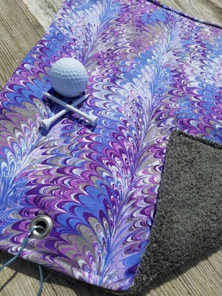 Golf Towel Ladies Golf Towel Sports Towel Purple Golf