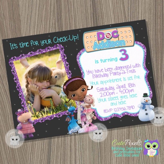 Doc McStuffins Invitation Doc McStuffins Birthday Invitation