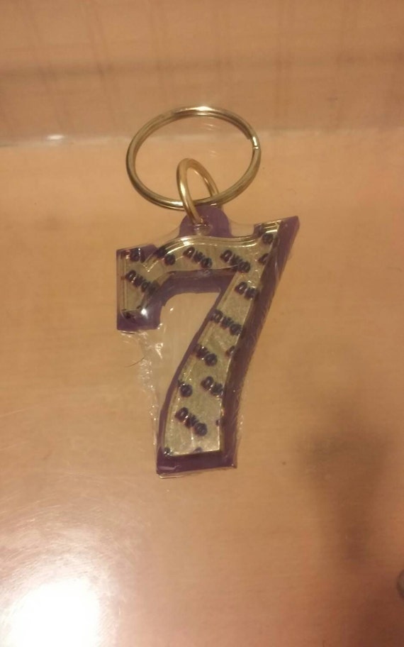 Omega Psi Phi Line Number Keychain 7