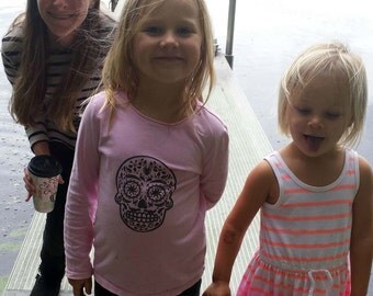 Kids Sugar Skull Shirt - Great for Halloween/Dia de los Muertos