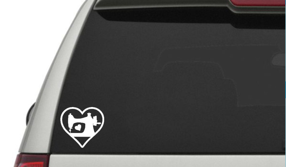 Love Sewing Vinyl Car Decal Vinyl Car Window Decal Vinyl