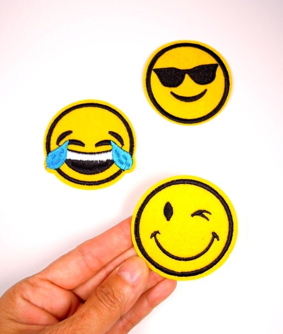 Emoji Iron On Patch Felt emoji patch Garmet Patch Emoji