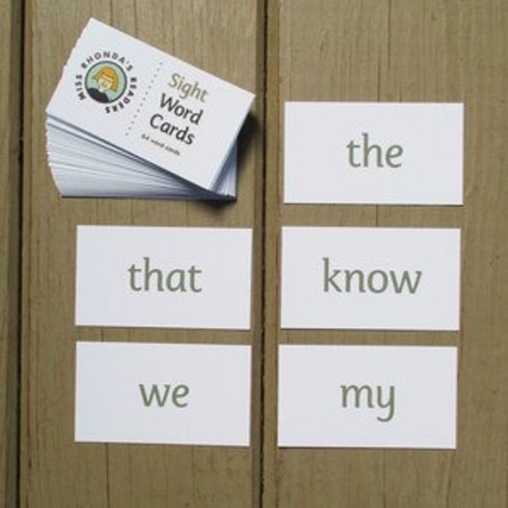 Montessori Sight Word Cards by CobbleWorks on Etsy