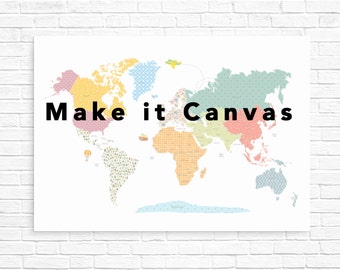 Nursery canvas art, kids world map canvas, canvas art for kids, wall art canvas, nursery decor, nursery wall art, nursery canvas art,