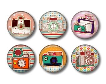 Camera Magnets, Fridge Magnets, Button Magnets, Kitchen Magnets, Photographer Gift