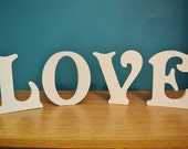Free-standing LOVE Wooden Letters * Plaque* Wedding * Painted in Acrylic or Chalk Paint