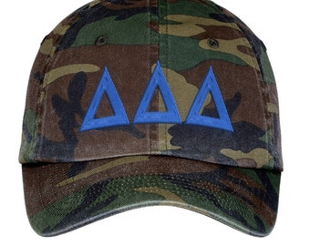 Delta Delta Delta Lettered Camouflage Hat