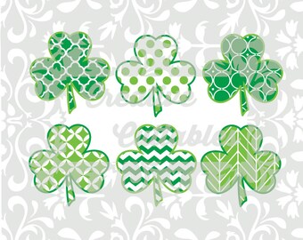 Shamrock SVG St. Patrick's Day Clover for Silhouette or other craft cutters (.svg/.dxf/.eps)