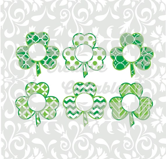 Download Shamrock SVG Monogram St. Patrick's Day Clover for