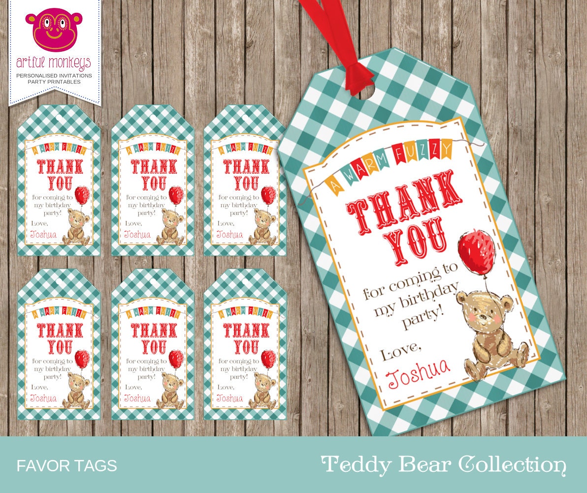 printable teddy bears picnic favor tags