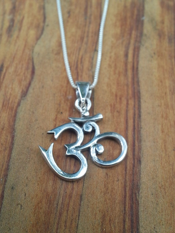 Om sterling silver necklace/ Pendant/ Om/ Jewelry/ Jewelry