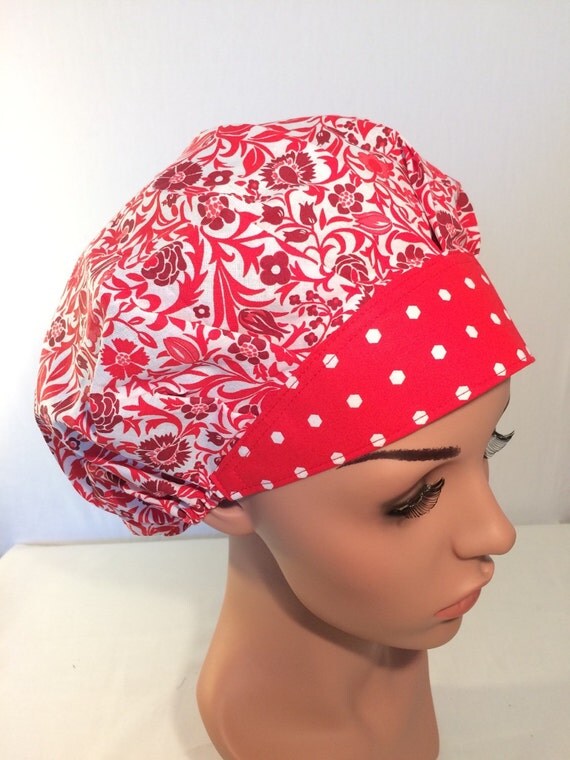 Bouffant Surgical Scrub Hat Nurse Cap Scrub by OksanaSewingDesign