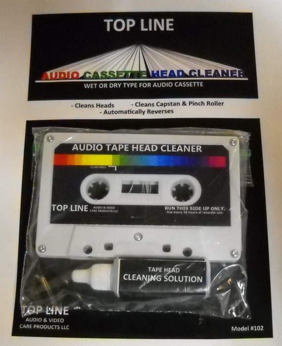 Top Line Audio Cassette Tape Head Cleaner w/ by MaineRecordSales