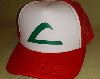 Ash Ketchum Hat - Pokemon - Gotta catch them all - Pokemon Trainer - Ash Hat