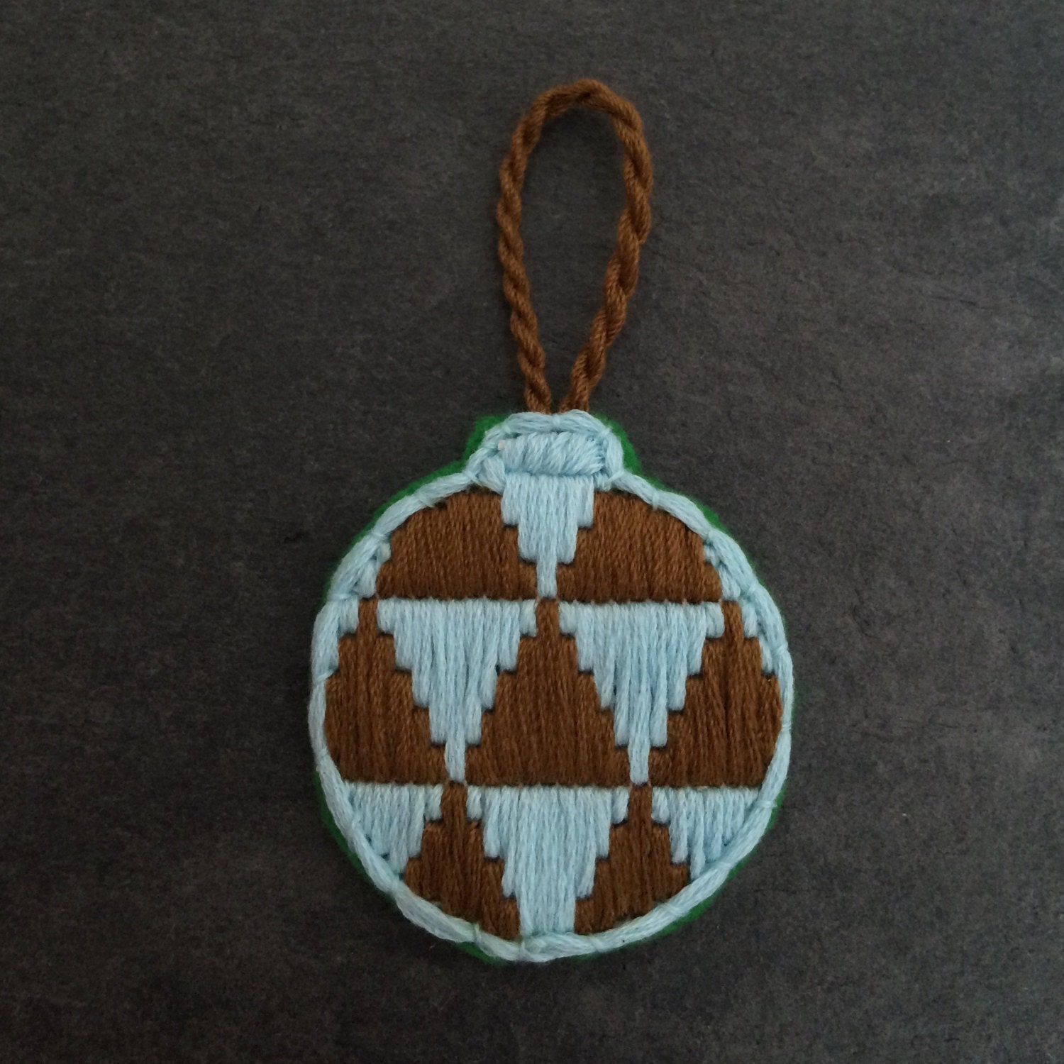 Needlepoint Christmas Tree Ornament by FlameStitchFYeah on Etsy