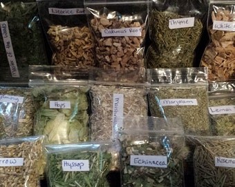 Roots and Herbs 14 package kit- Wicca, Conjure, Workings *2X3 inch baggies*