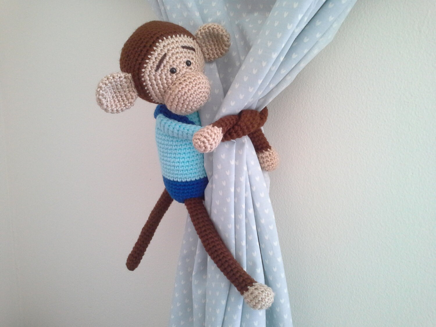 Monkey Curtain Tie Back Crochet Monkey Monkey Amigurumi