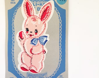 Adorable Vintage Bunny Rabbit Applique