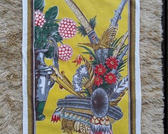 Retro Tea towel. Kitchen Linen. Cotton tea towel