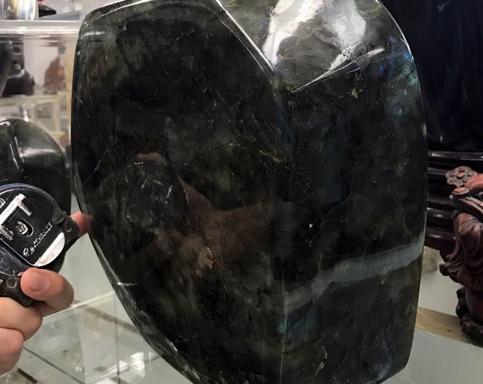 High Sheen Laradorite from Madagascar- High Quality with cut Base 5 inch Healing Crystals \ Reiki \ Healing Stone \ Healing Stones \ Chakra
