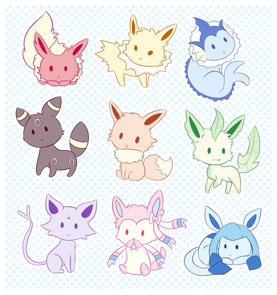 Eeveelution Sticker Sheet