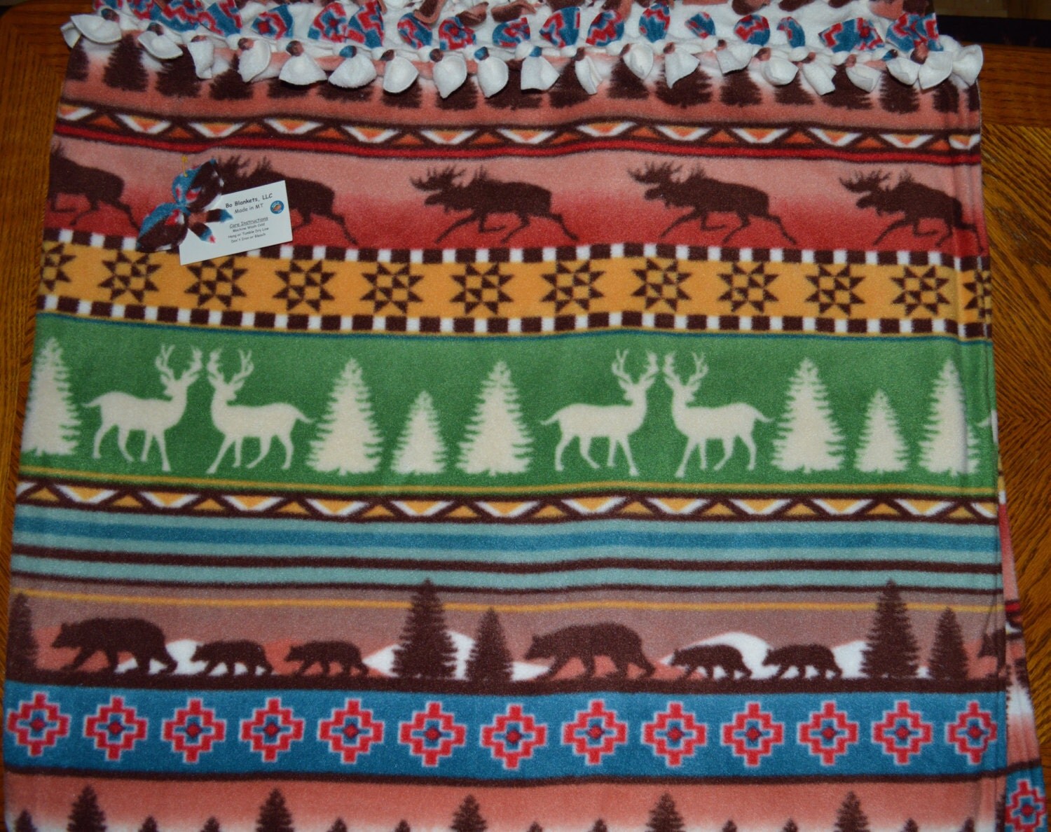 Southwest Lodge Fleece Bo Blanket 58 x 72 by BoBlanketsLLC