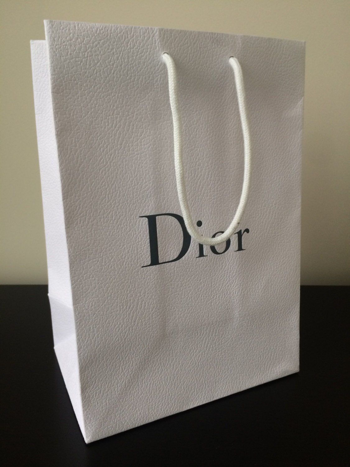 Dior White Paper Shopping Bag NEW