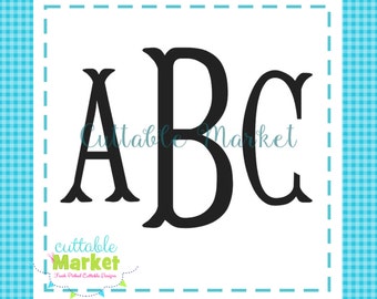 Download EXCLUSIVE Fishtail Monogram Font SVG DXF and Jpg