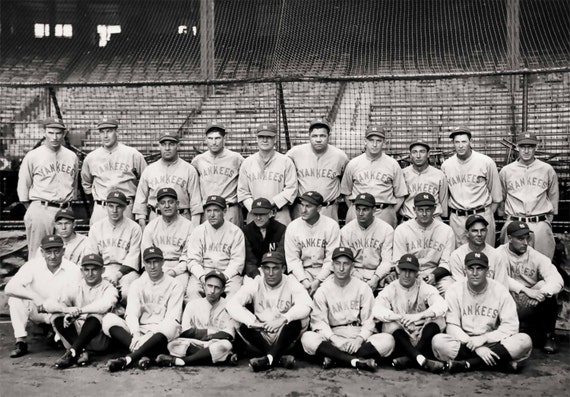 Vintage Photo New York Yankees Babe Ruth Old Ny Yankees