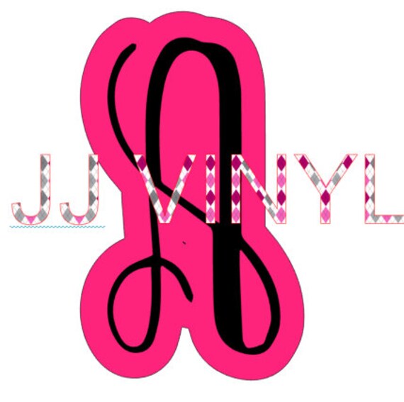 Download Double Layer Vine Monogram Font DXF SVG JPEG by ...