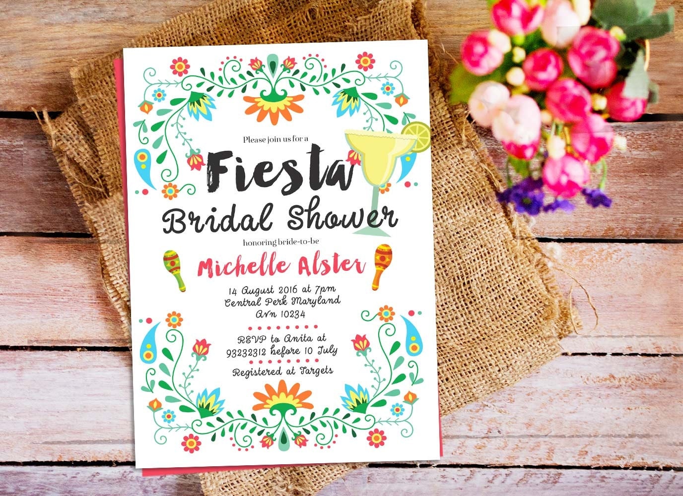 Fiesta Invitations Bridal Shower 8