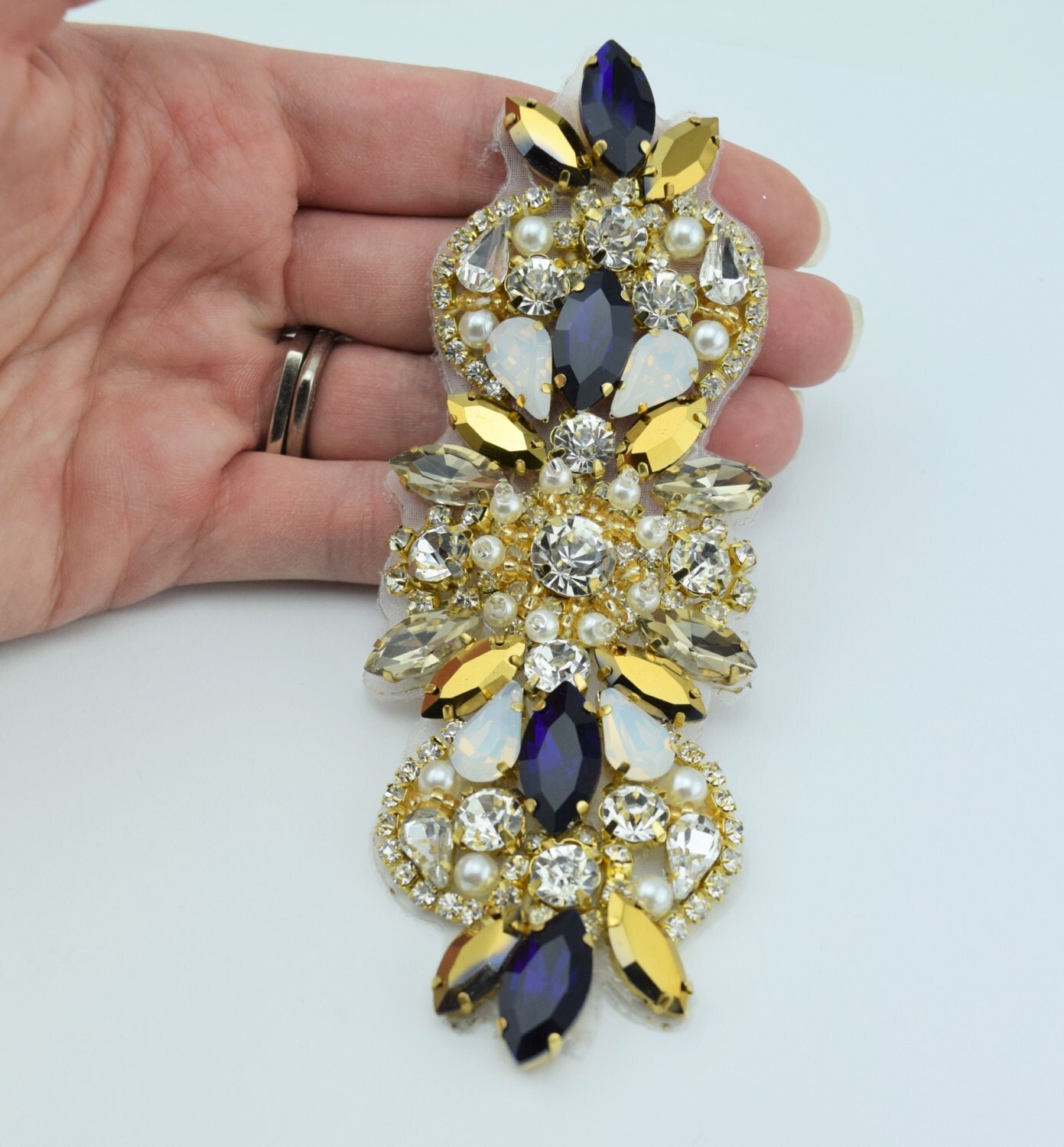 Gold Applique Wholesale Bridal Trim Gold and by CrystalTrimming