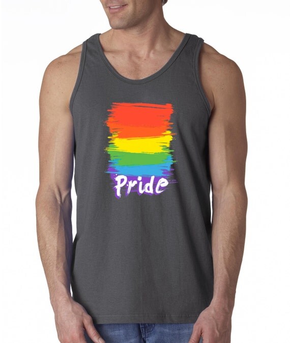 Pride Rainbow LGBT Men's Tank Top Love Wins Don't by COSMOZZ