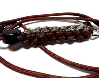 Mens Lanyard, Paracord Lanyard, Id Badge Holder, Brown Desert Camo, Badge Holder, Id Lanyard, Military Grade, Breakaway, Cord Adjuster