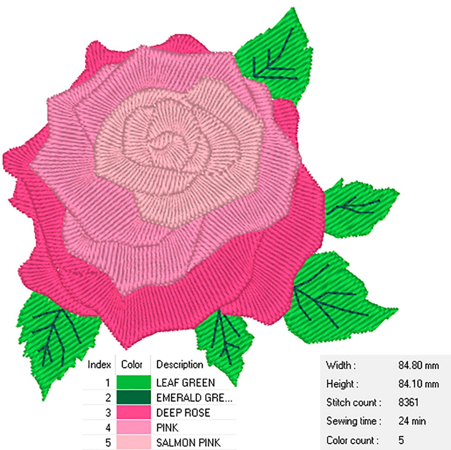 Machine embroidery design