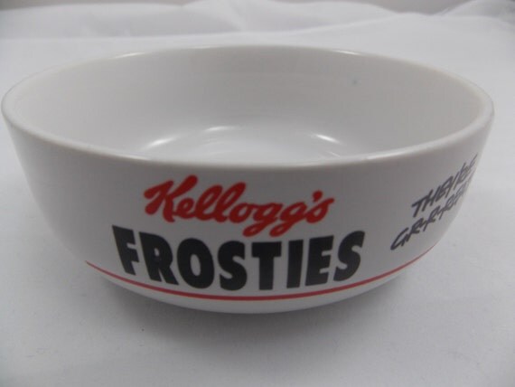 Bowl Kelloggs frosties vintage breakfast by PurpleValleyVintage