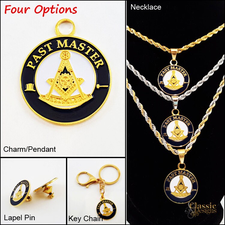 Masonic Orb Pendant Masonic Fob Pendant Masonic Past Master Pendant-in