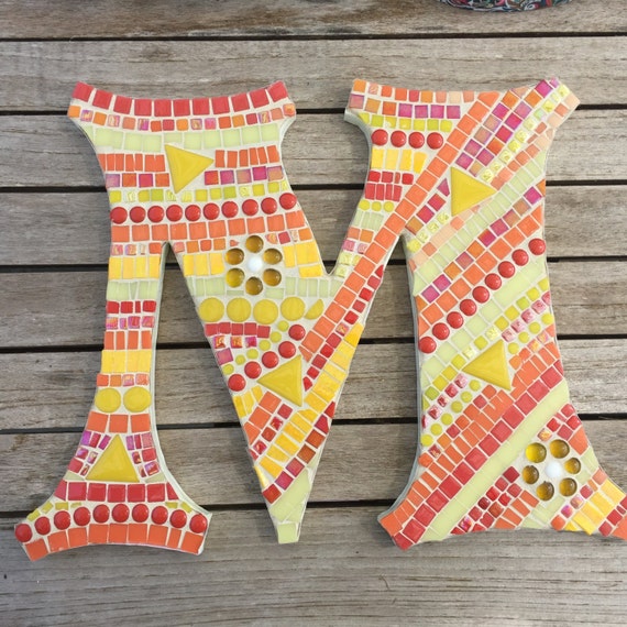 Items similar to Personalized Mosaic Letters on Etsy