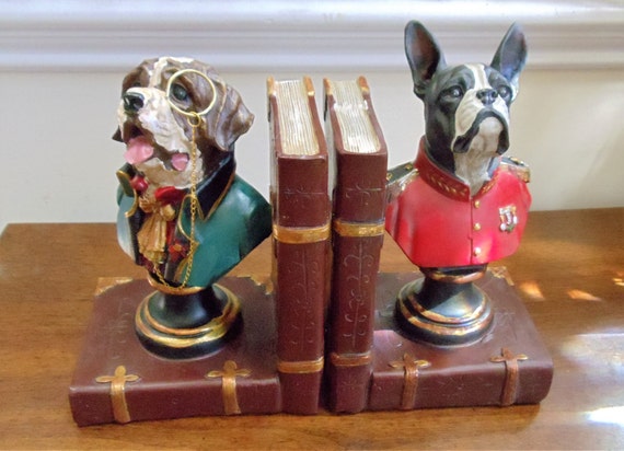 funny animal bookends