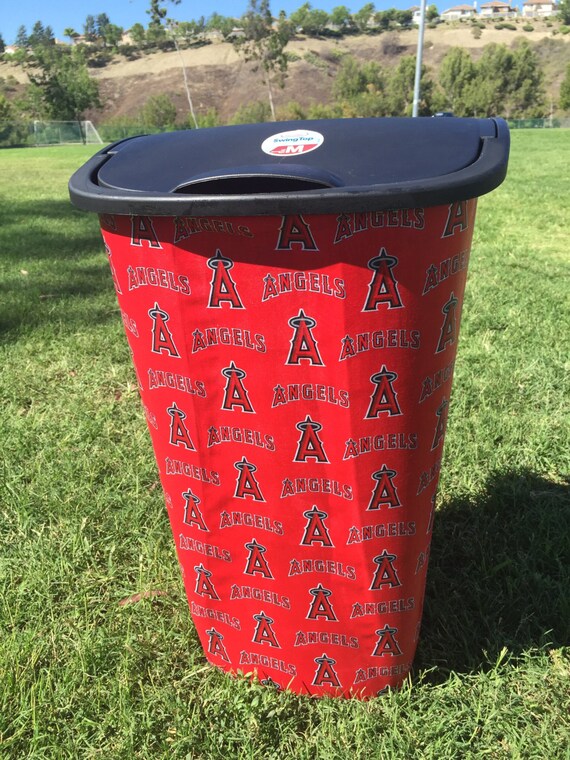 Items similar to Custom Fabric Covered Angels Baseball Waste Basket