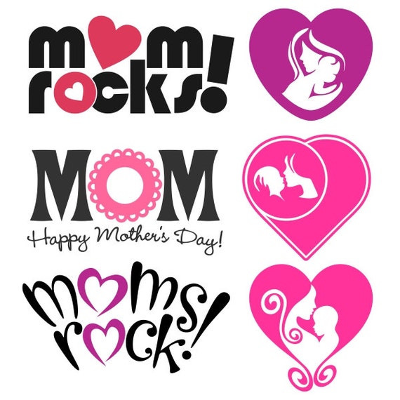 Download Mother's Day Logo My Mom Rock Cuttlabe Designs SVG DXF