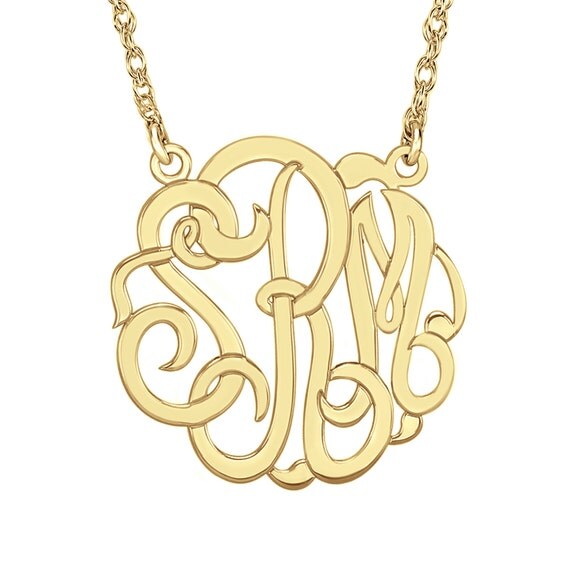 Personalized Monogram Necklace Monogram by MadeByJewelology