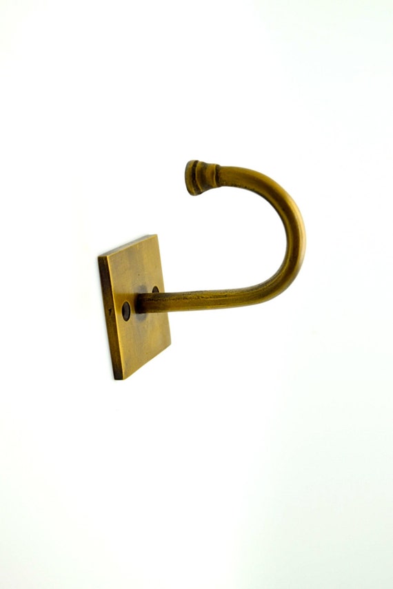 Brass curtain hooks. English curtain tieback. by Thefoundryman