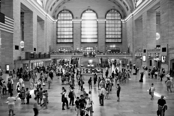 Grand Central Terminal Black and White New York City NYC