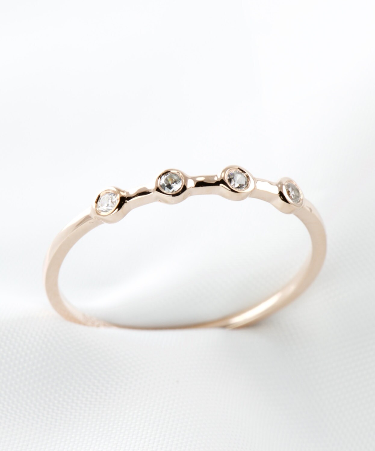 Bezel Ring Delicate Dainty Ring Minimalist Design Stackable
