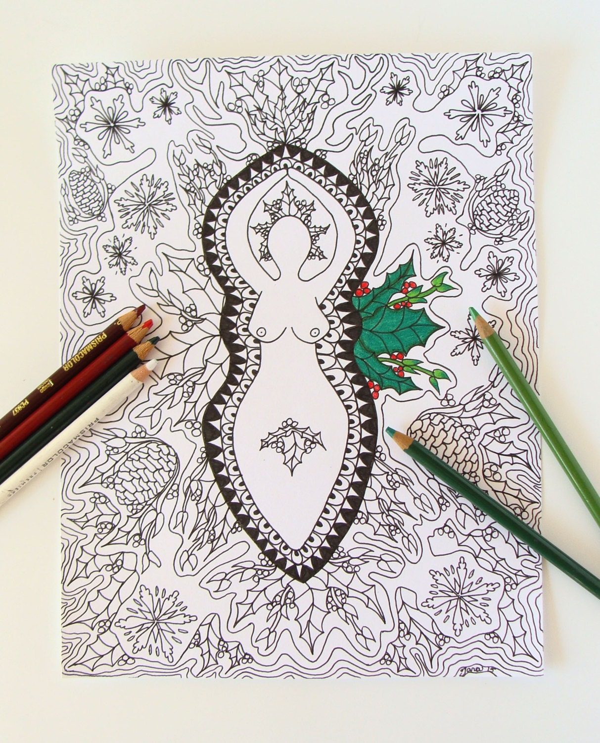Pagan Coloring Page Pagan Printable Coloring by GoddessMandala